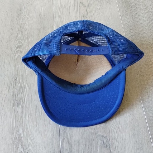 Vintage Trucker Hat TSMT Snapback Cap Blue White Tri State Motor Transit OSFA - Picture 9 of 11